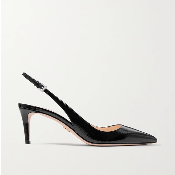 Prada 65 Leather Slingback Pumps - Picture 3 of 6